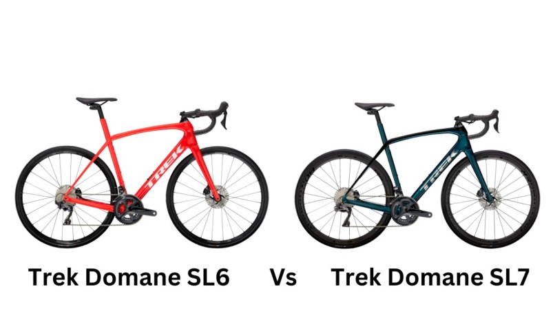 Comparison chart between the Trek Domane SL6 and SL7